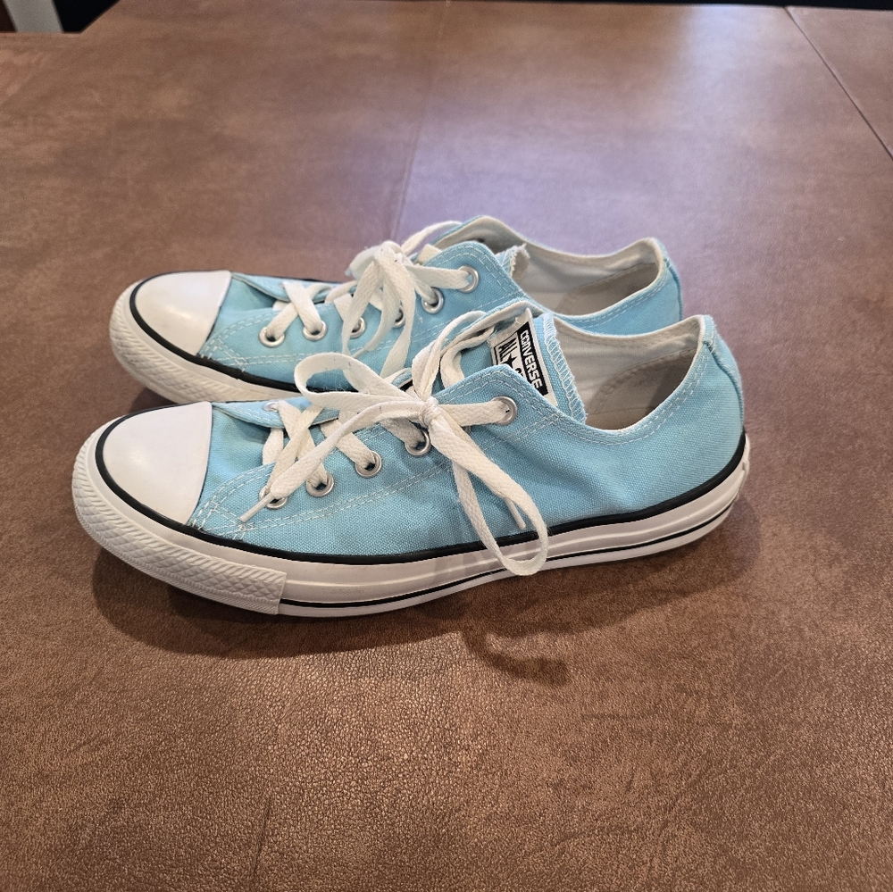 Converse All Star Sneakers Womens 9, Mens 7, Sky Blue Shoes Low Top